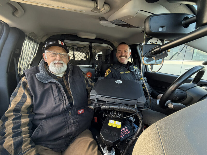 Ashland County’s Commissioner Denny Bittle and Ashland County Sheriff’s Office Deputy Kyle Pidgeon