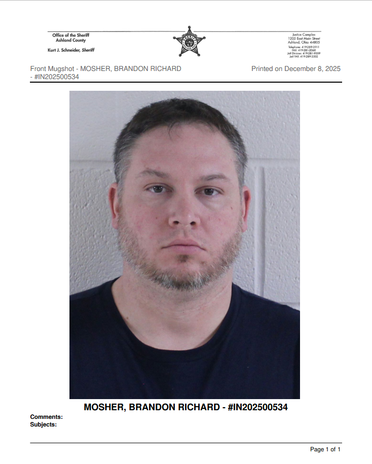 Brandon Mosher Returned to Jail After Alleged Bond Violations