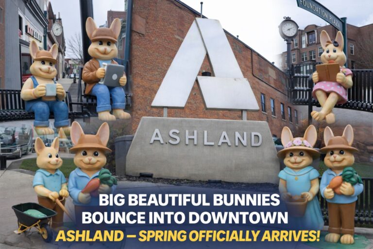 BIG BEAUTIFUL BUNNIES BOUNCE INTO DOWNTOWN ASHLAND  SPRING OFFICIALLY ARRIVES