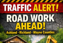 Traffic Alert: Multiple ODOT Construction Projects Set to Impact Ashland, Richland, and Wayne Counties