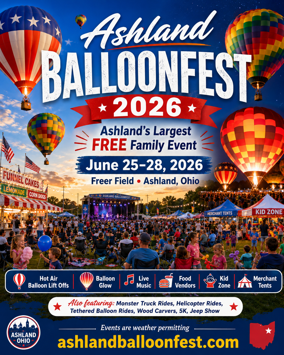 Ashland BalloonFest 2026 Ready To Lift Off With Balloons, Glows, Monster Trucks, Food, Family Fun - Ashland County Pictures