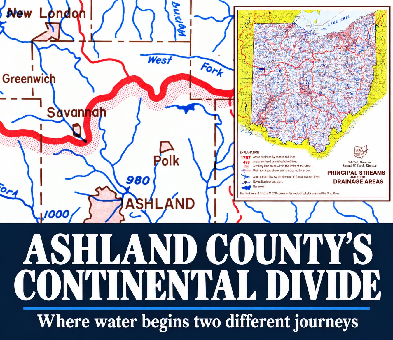 An Invisible Line Through Ashland County Sends Water Toward Two Different Destinations - Ashland County Pictures